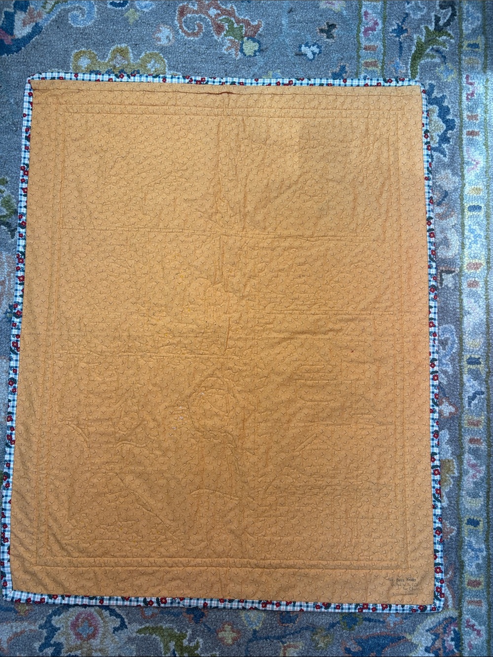 Handmade Folk Art Appliqué Quilt Wall Hanging | Signed 1999 | 30” x 40” - Picture 10 of 12